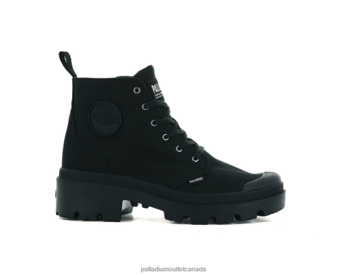Palladium Canada - Palladium PALLABASE TWILL BLACK Women 8P44VR261 Boots