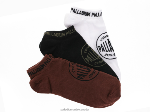 Palladium Outlet - Palladium ANGLE SOCKS PACK BLACK/WHITE/MAROON Unisex 8P44VR338 Socks