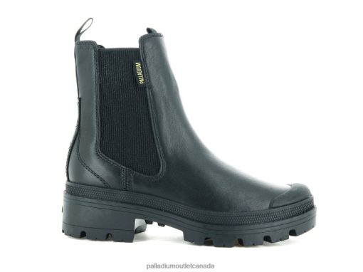 Palladium Outlet - Palladium PALLABASE CHELSEA LEATHER BLACK Women 8P44VR234 Boots