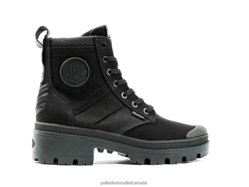 Palladium Outlet - Palladium PALLABASE HI ARMY BLACK Women 8P44VR218 Boots
