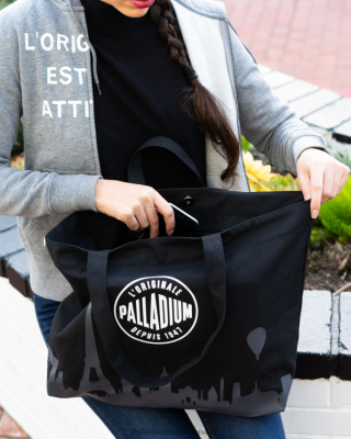 Palladium Outlet - Palladium PARIS TOTE BLACK/GRAY Unisex 8P44VR330 Bags